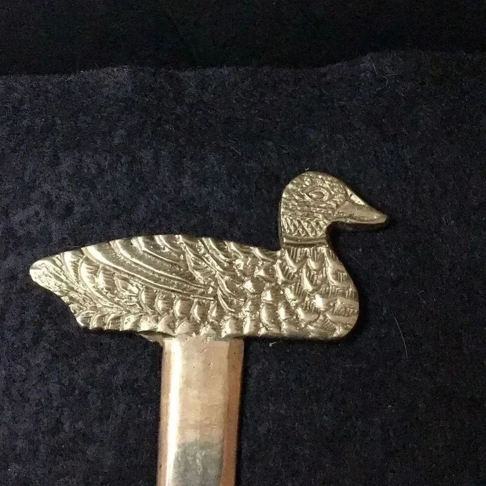 Solid brass duck letter opener from India